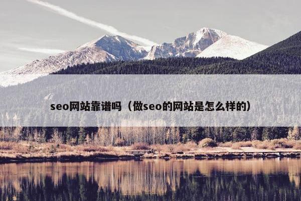 seo网站靠谱吗（做seo的网站是怎么样的）