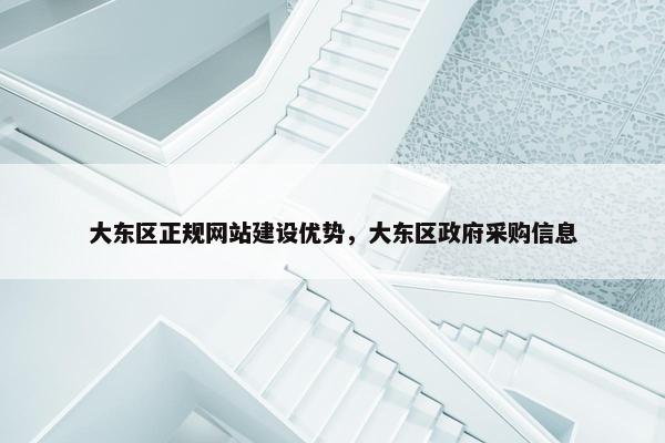 大东区正规网站建设优势，大东区政府采购信息