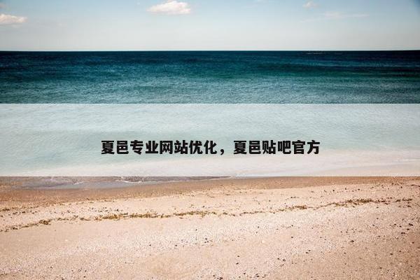 夏邑专业网站优化，夏邑贴吧官方