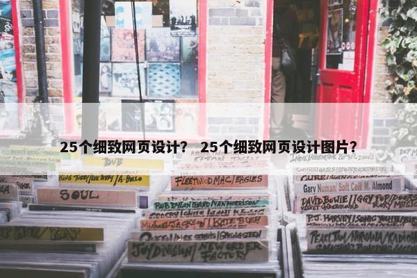 25个细致网页设计？ 25个细致网页设计图片？