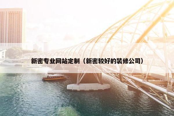 新密专业网站定制（新密较好的装修公司）