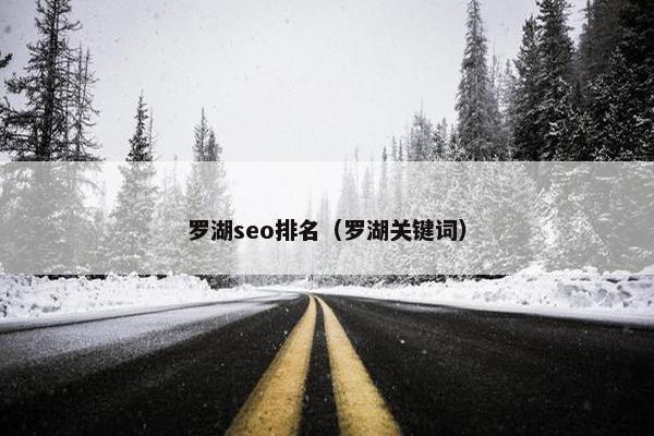 罗湖seo排名（罗湖关键词）
