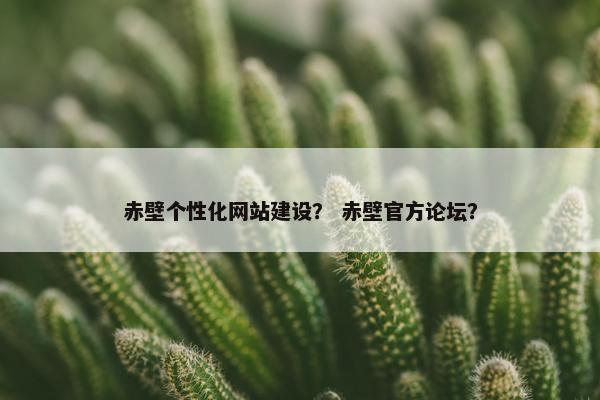 赤壁个性化网站建设？ 赤壁官方论坛？