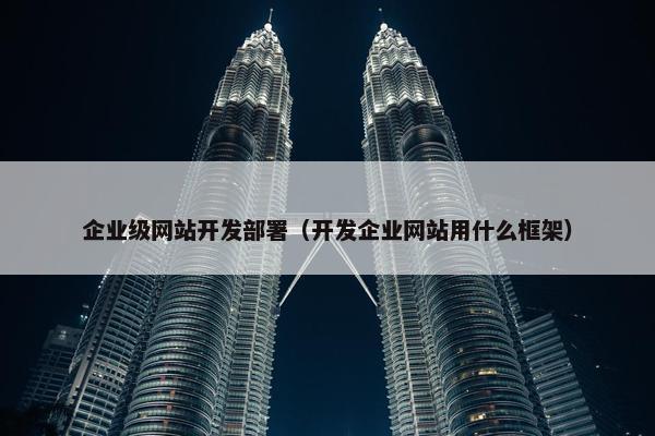 企业级网站开发部署（开发企业网站用什么框架）