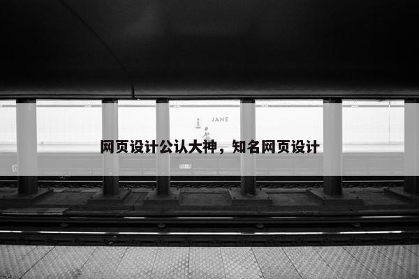 网页设计公认大神，知名网页设计