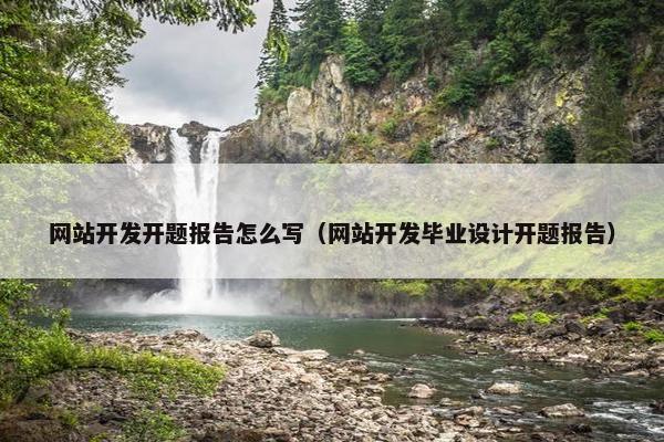 网站开发开题报告怎么写（网站开发毕业设计开题报告）