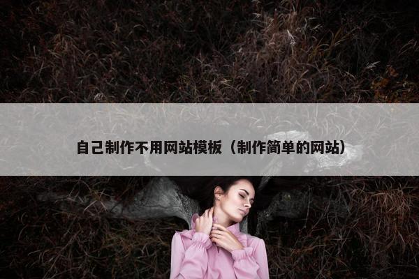 自己制作不用网站模板（制作简单的网站）