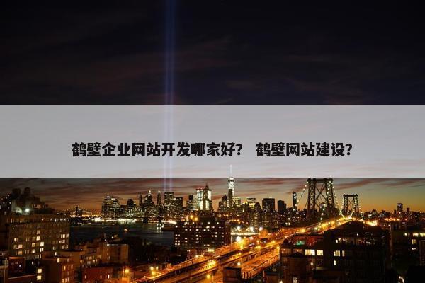 鹤壁企业网站开发哪家好？ 鹤壁网站建设？