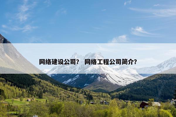 网络建设公司？ 网络工程公司简介？