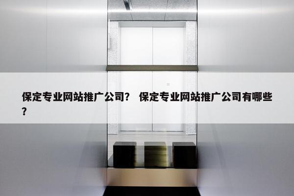 保定专业网站推广公司？ 保定专业网站推广公司有哪些？