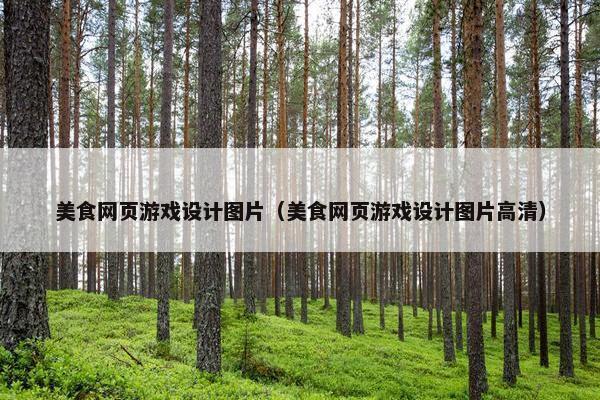 美食网页游戏设计图片（美食网页游戏设计图片高清）