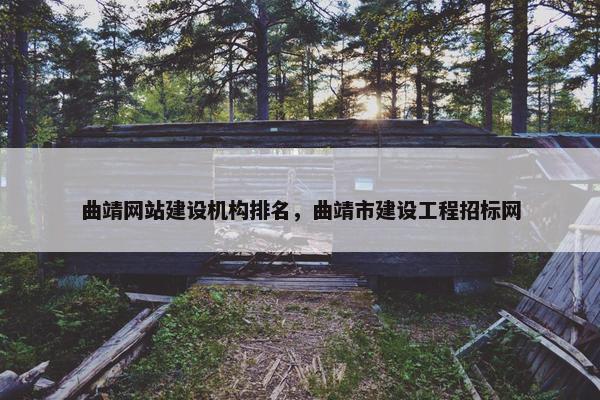 曲靖网站建设机构排名，曲靖市建设工程招标网