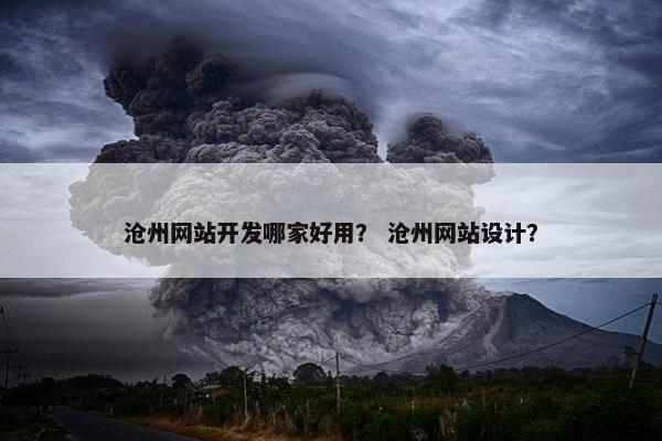 沧州网站开发哪家好用？ 沧州网站设计？
