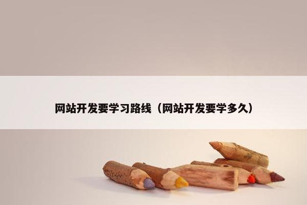 网站开发要学习路线（网站开发要学多久）