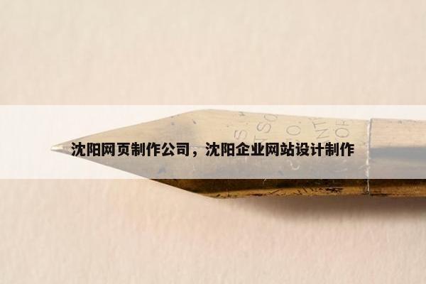 沈阳网页制作公司，沈阳企业网站设计制作