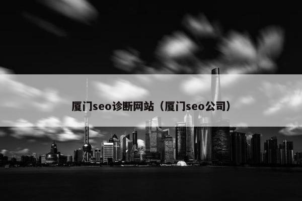 厦门seo诊断网站（厦门seo公司）