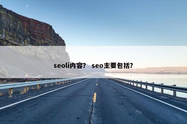 seoli内容？ seo主要包括？