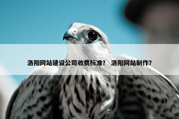 洛阳网站建设公司收费标准？ 洛阳网站制作？