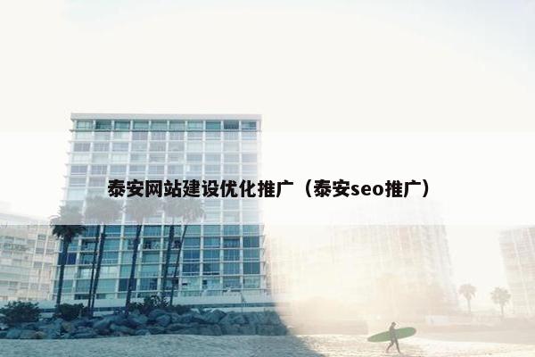 泰安网站建设优化推广（泰安seo推广）