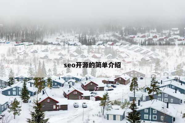 seo开源的简单介绍