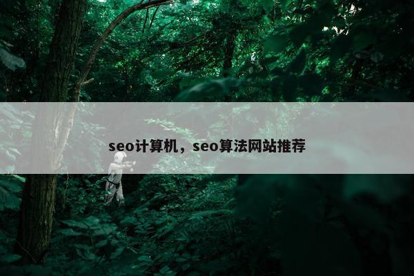 seo计算机，seo算法网站推荐
