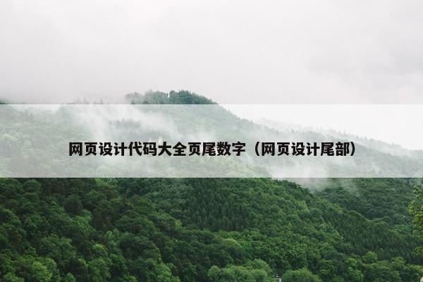 网页设计代码大全页尾数字（网页设计尾部）