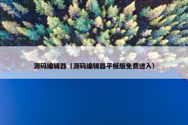源码编辑器（源码编辑器平板版免费进入）