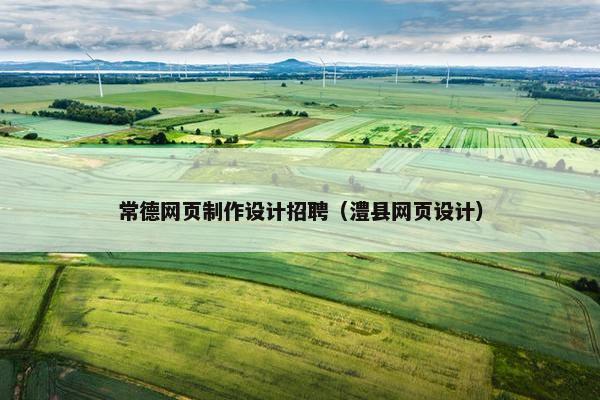 常德网页制作设计招聘(澧县网页设计) 常德网页制作设计招聘(澧县网页设计)