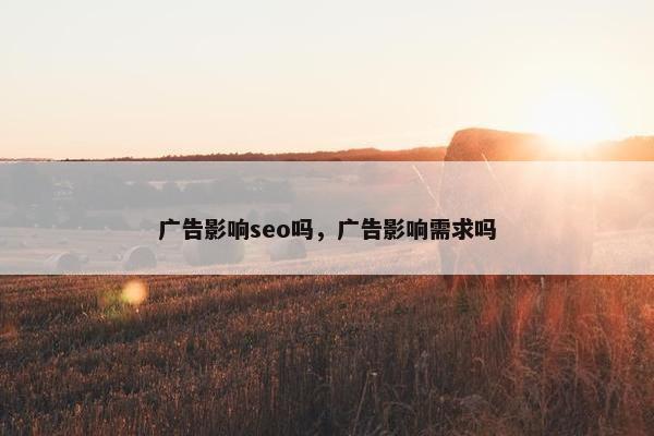 广告影响seo吗,广告影响需求吗 广告影响seo吗,广告影响需求吗