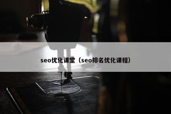 seo优化课堂（seo排名优化课程）