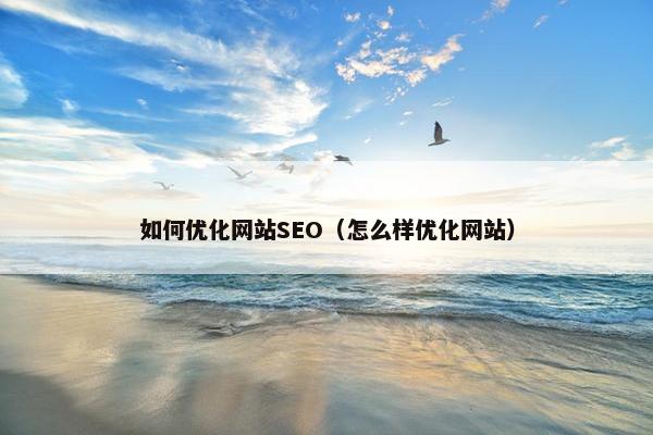 如何优化网站SEO(怎么样优化网站) 如何优化网站SEO(怎么样优化网站)