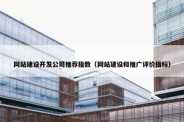 网站建设开发公司推荐指数（网站建设和推广评价指标）