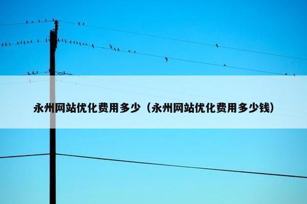 永州网站优化费用多少（永州网站优化费用多少钱）