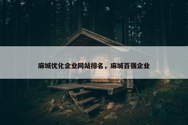 麻城优化企业网站排名，麻城百强企业