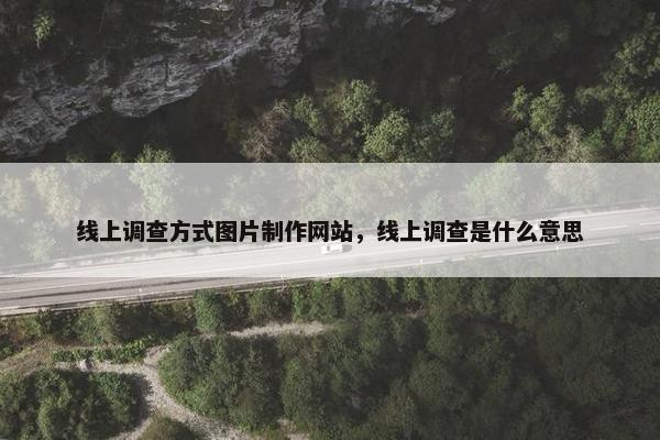 线上调查方式图片制作网站，线上调查是什么意思