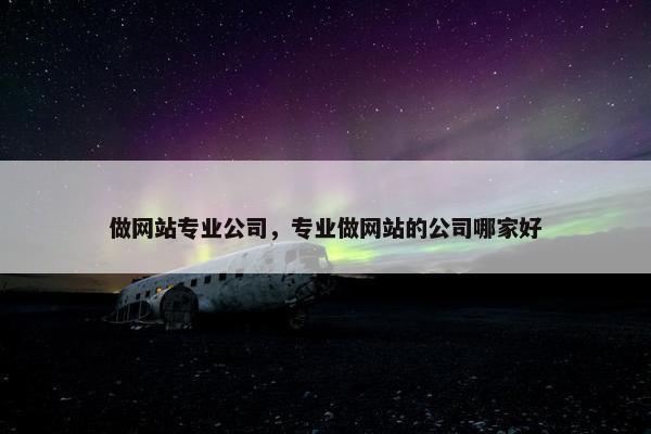 做网站专业公司，专业做网站的公司哪家好