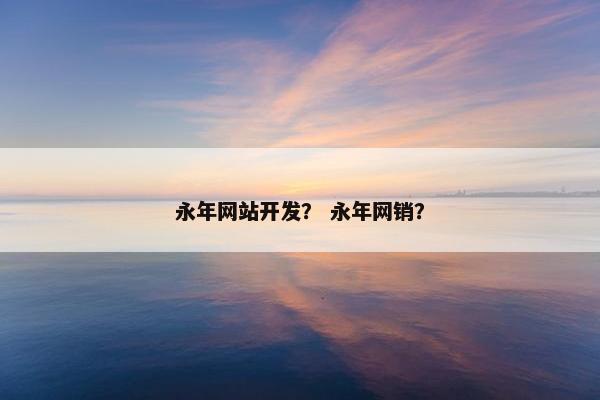 永年网站开发？ 永年网销？