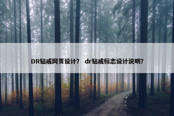 DR钻戒网页设计？ dr钻戒标志设计说明？
