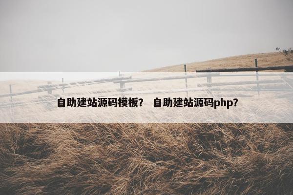 自助建站源码模板？ 自助建站源码php？