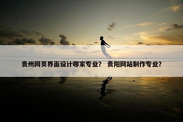 贵州网页界面设计哪家专业？ 贵阳网站制作专业？
