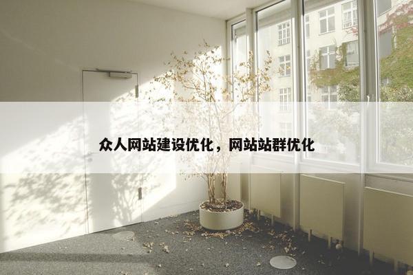 众人网站建设优化，网站站群优化