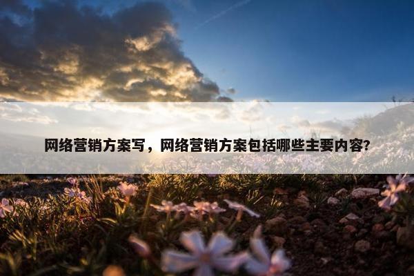网络营销方案写，网络营销方案包括哪些主要内容?
