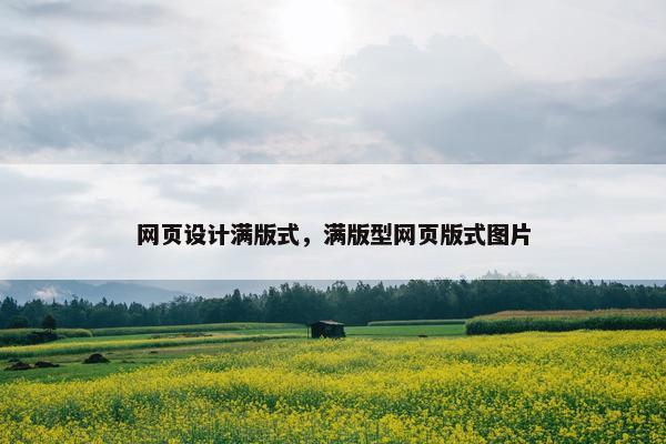 网页设计满版式，满版型网页版式图片