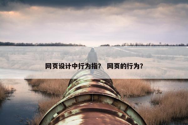 网页设计中行为指？ 网页的行为？