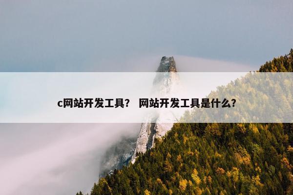 c网站开发工具？ 网站开发工具是什么？