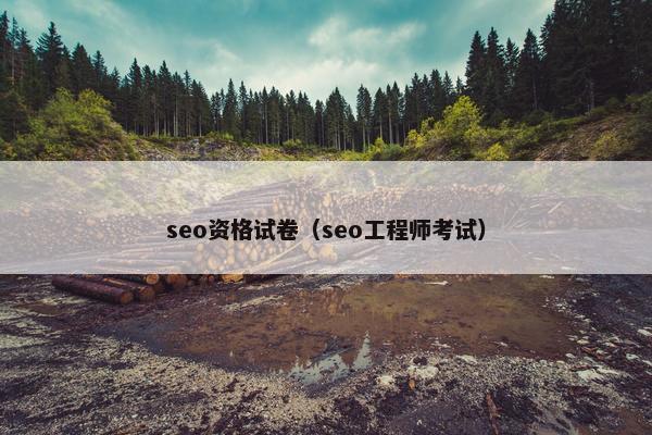 seo资格试卷（seo工程师考试）