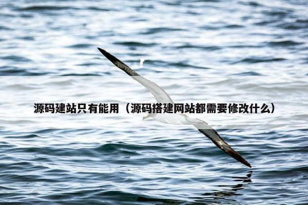 源码建站只有能用（源码搭建网站都需要修改什么）
