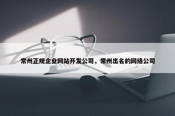 常州正规企业网站开发公司，常州出名的网络公司