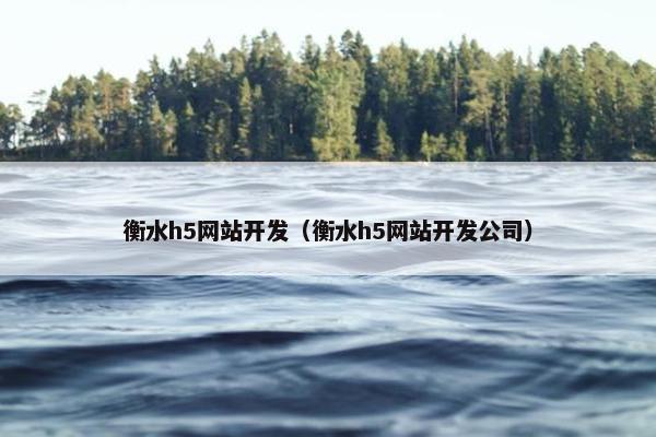 衡水h5网站开发（衡水h5网站开发公司）