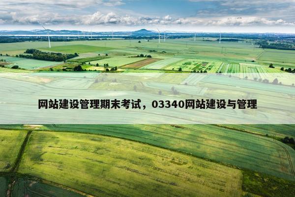 网站建设管理期末考试，03340网站建设与管理